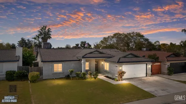 a front view of a house with patio