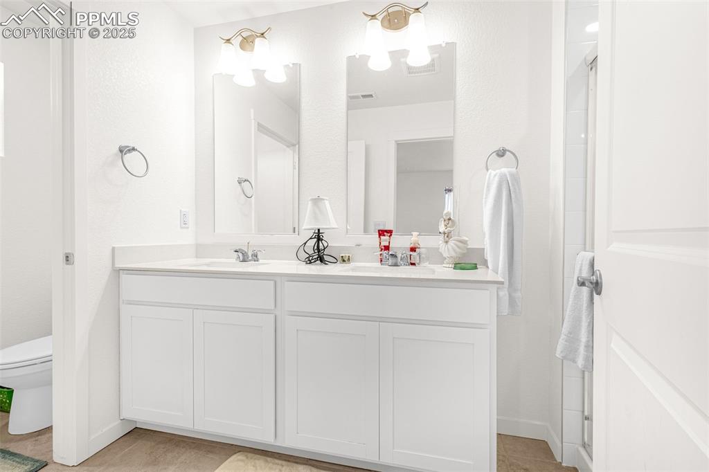 2325 Coyote Mint Drive Monument, CO 80132 - Photo 13 of 26 a bathroom with a sink and a mirror