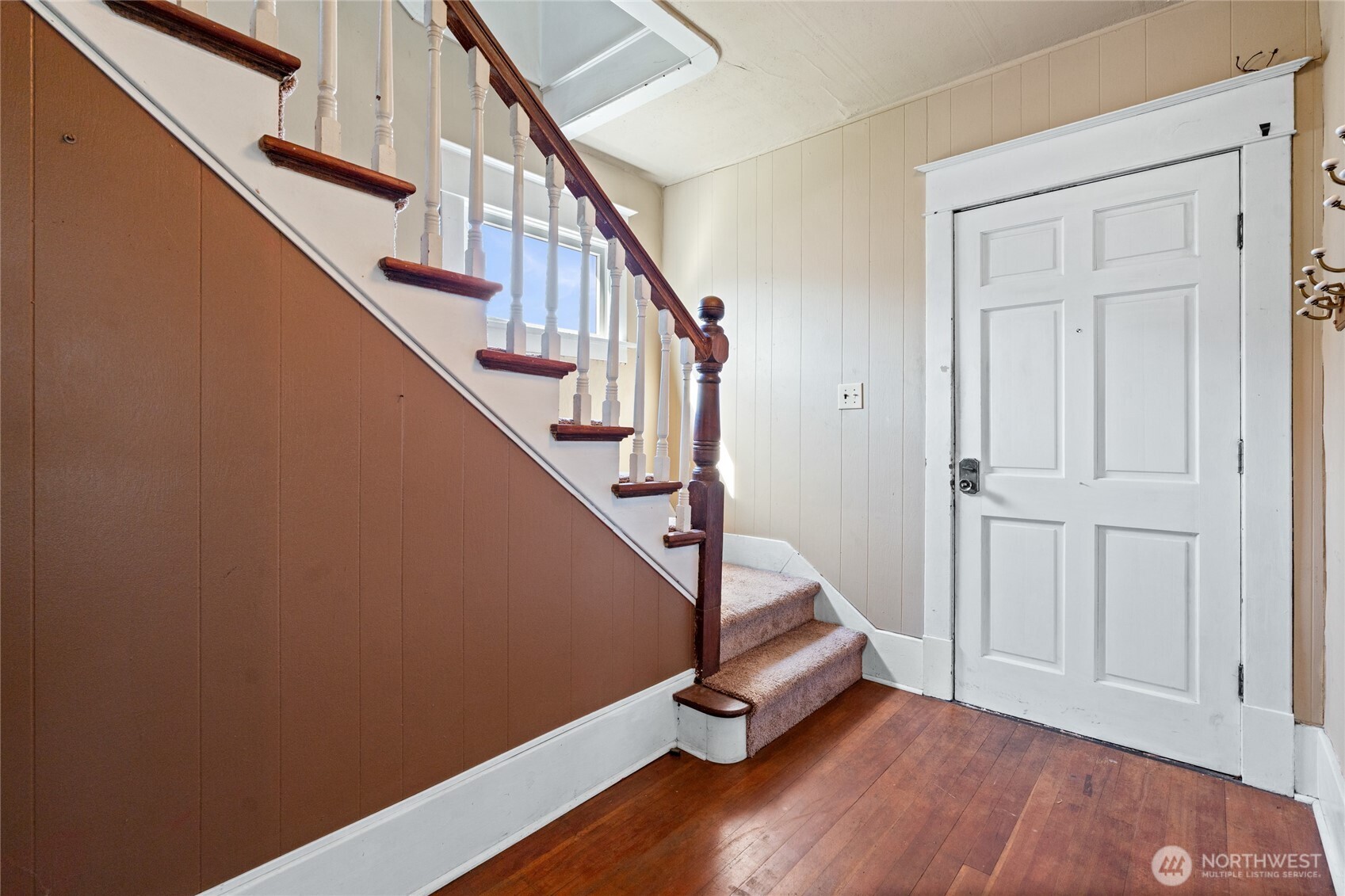 1118 Thompson Street Sumner, WA 98390 - Photo 3 of 39 a view of entryway with wooden floor and stairs