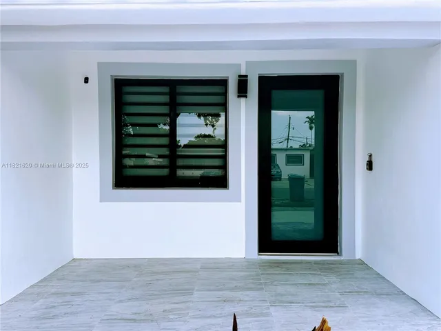 a view of wooden door