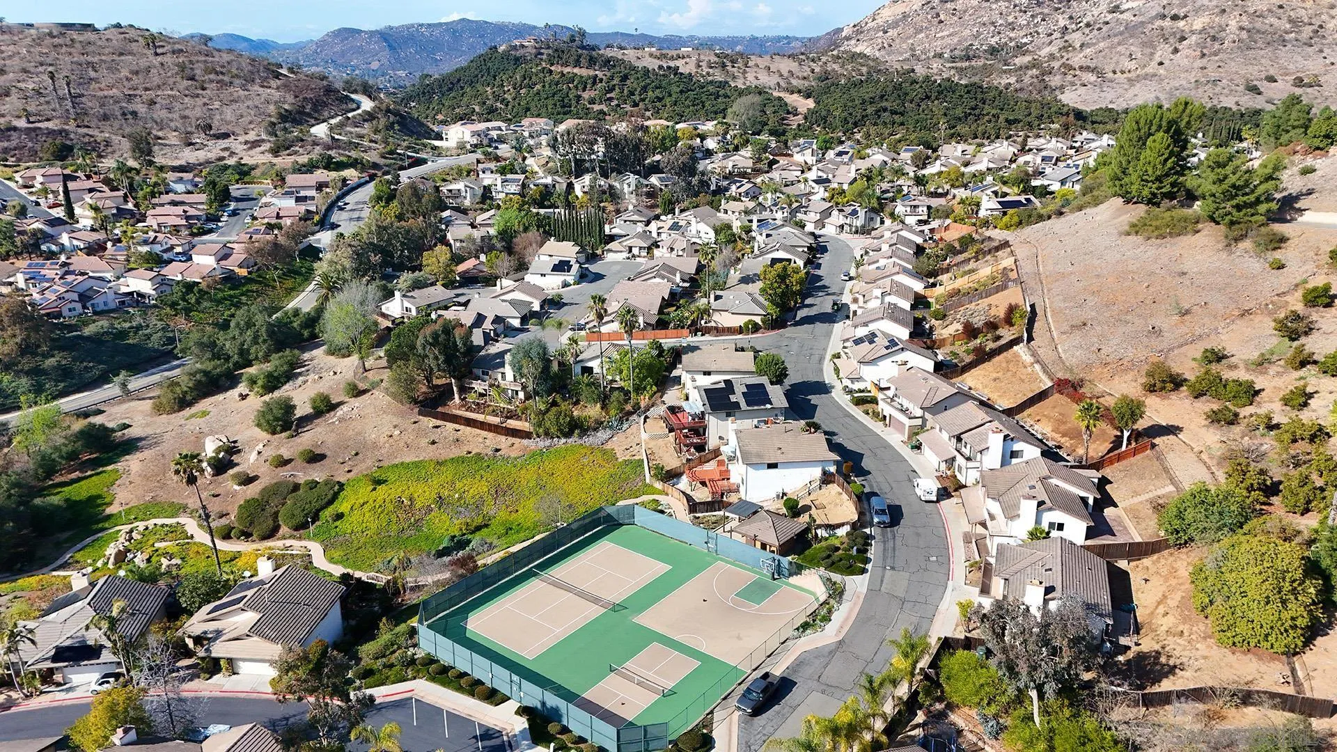 1960 Maverick Glen Escondido, CA 92027 - Photo 36 of 45 an aerial view of residential houses with outdoor space