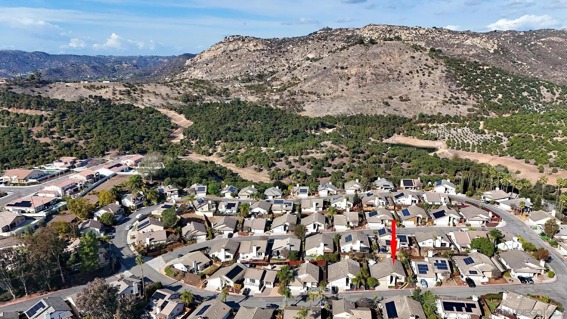 1960 Maverick Glen Escondido, CA 92027 - Photo 39 of 45 an aerial view of a town with mountains