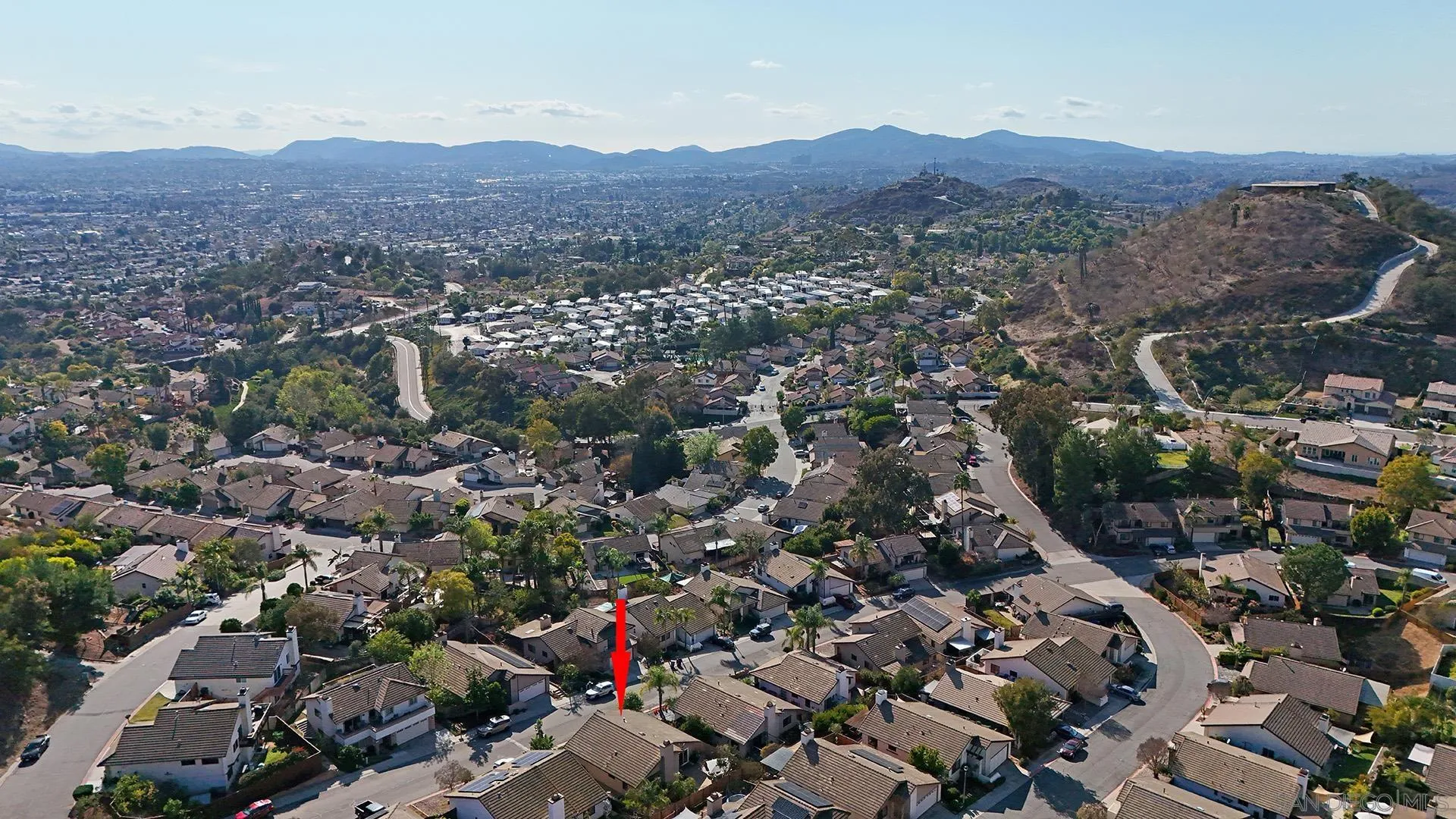 1960 Maverick Glen Escondido, CA 92027 - Photo 40 of 45 an aerial view of residential house and green space