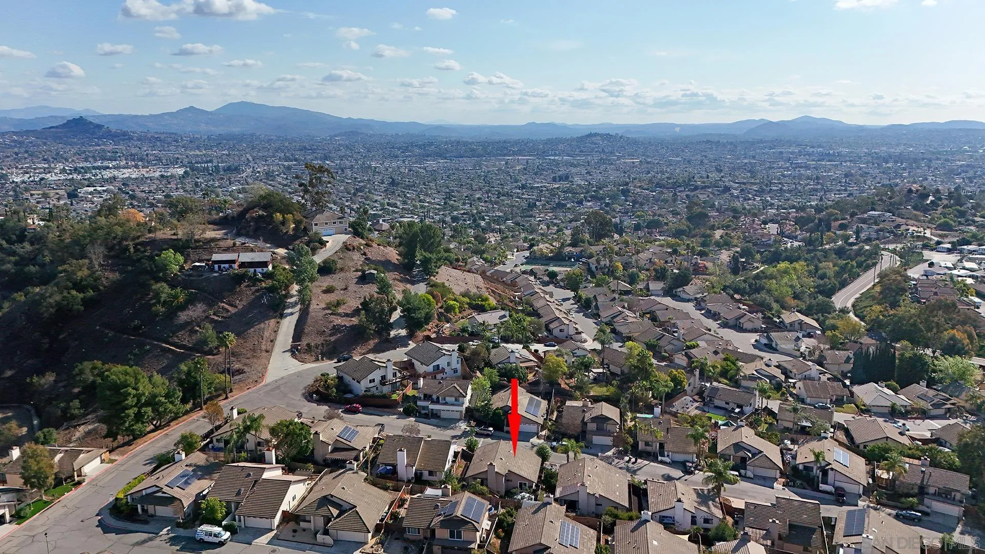 1960 Maverick Glen Escondido, CA 92027 - Photo 41 of 45 an aerial view of residential house and green space