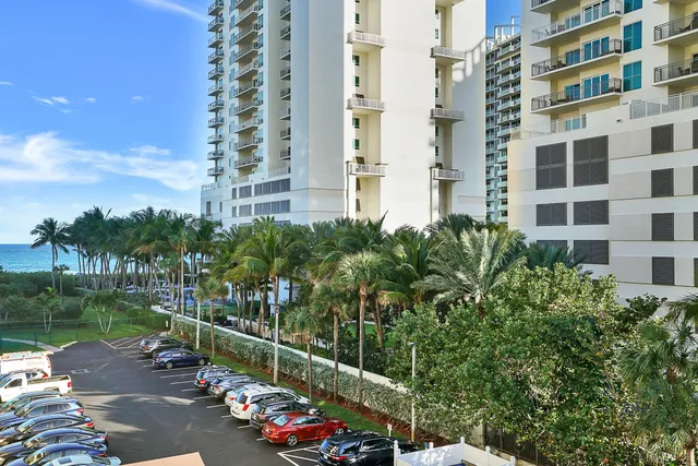 a view of a city with tall buildings