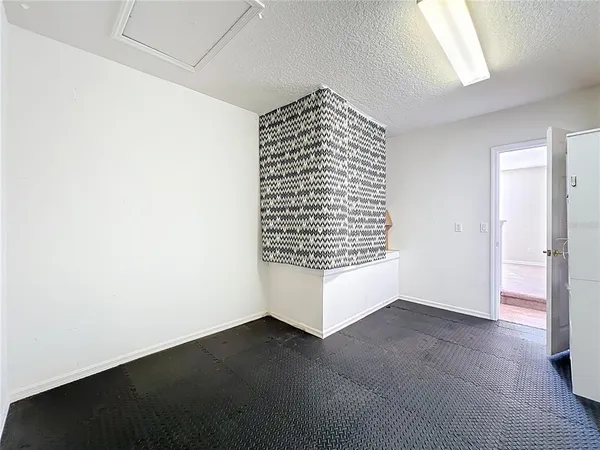 an empty room with a window