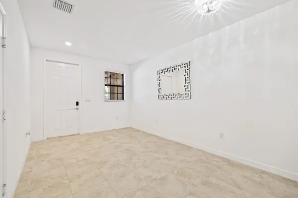 an empty room with a window