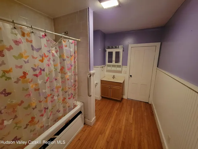 an empty room with a window