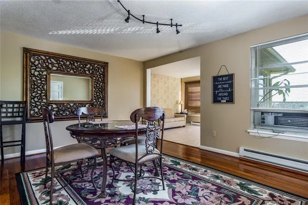 a workspace with furniture and window