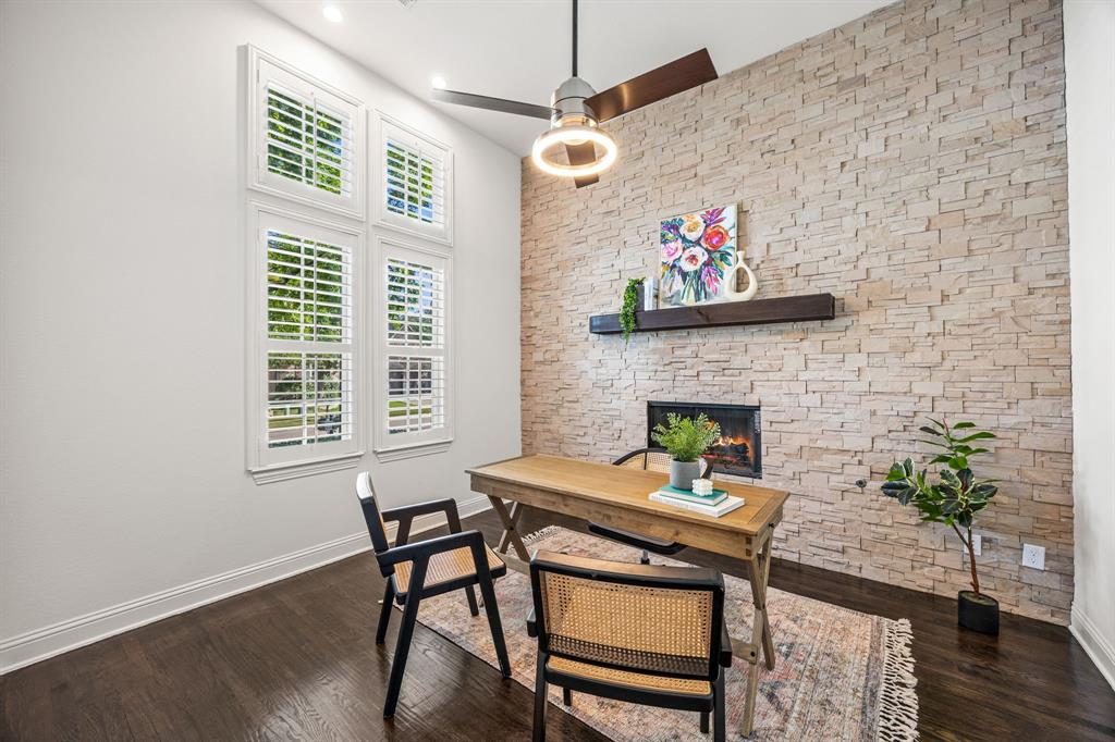 3040 Dunverny The Colony, TX 75056 - Photo 33 of 40 a living room with furniture and a fireplace