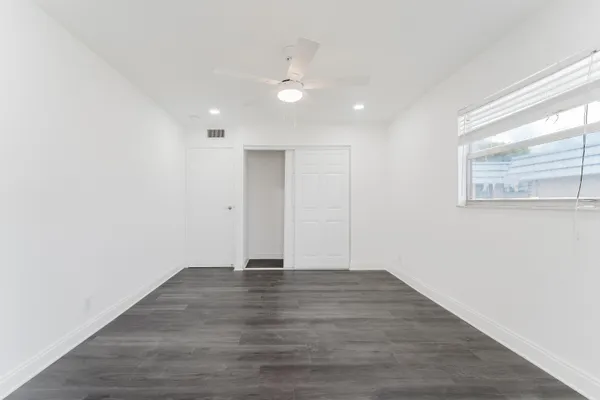a view of hallway with stairs