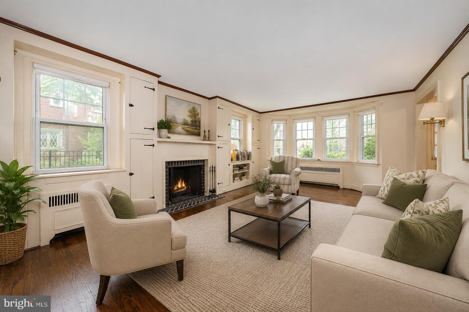 52 Rockglen Road Wynnewood, PA 19096 - Photo 3 of 26 Virtually Staged Living Room
