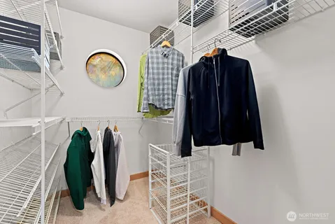 a view of a walk in closet