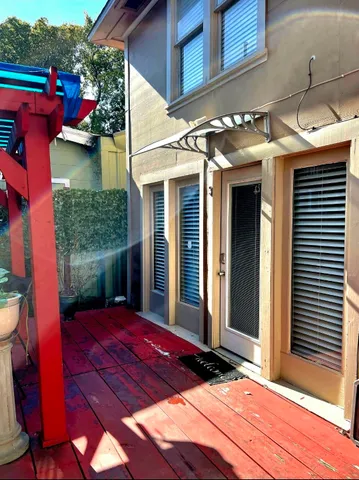 a view of a house with a patio