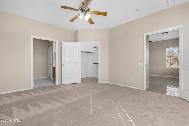 a view of a big room with closet area