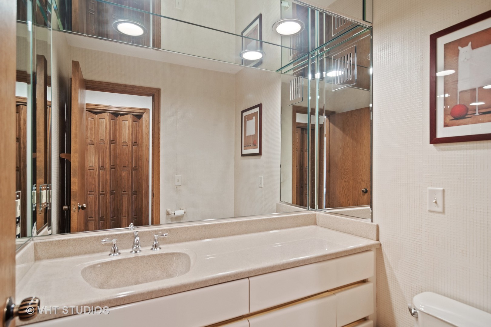 2327 Coach Road Long Grove, IL 60047 - Photo 31 of 58 a bathroom with a sink a toilet and shower