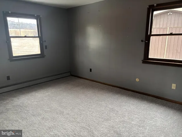 an empty room with a window