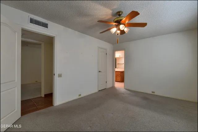 an aerial view of a house with outdoor space