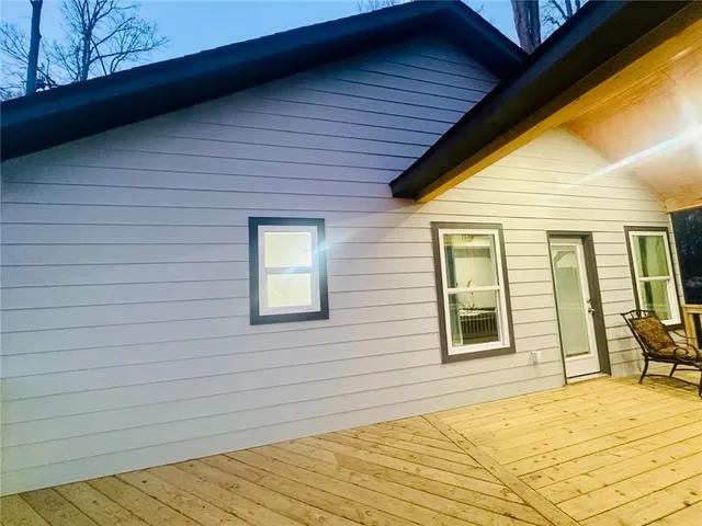 a backyard of a house