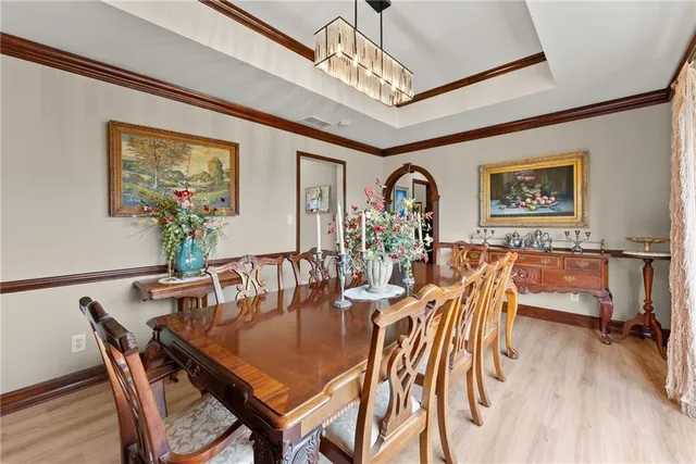 a view of a garden with a lake