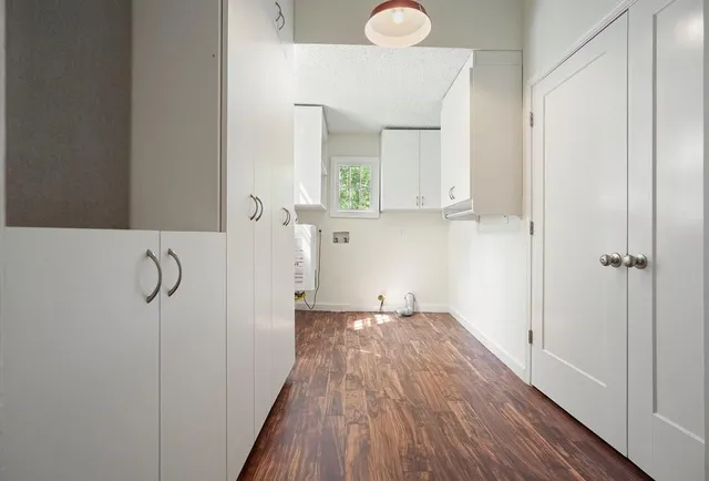 a bathroom with a sink and mirror