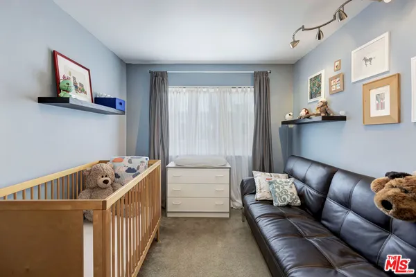 an empty room with closet
