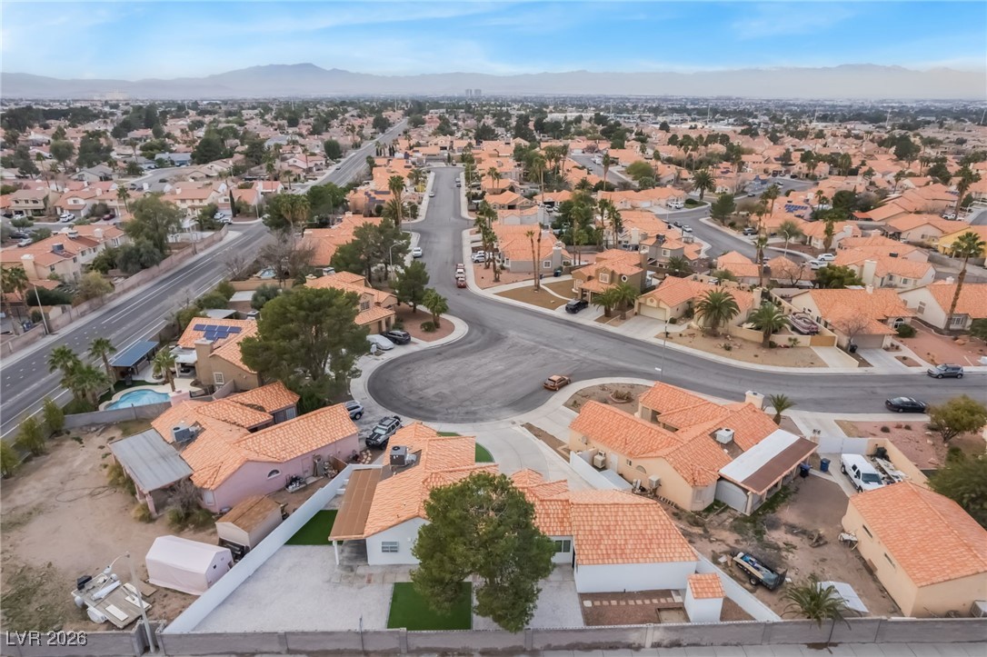 2850 Nikki Place Henderson, NV 89074 - Photo 58 of 64 Aerial view of property's location with nearby suburban area and mountains