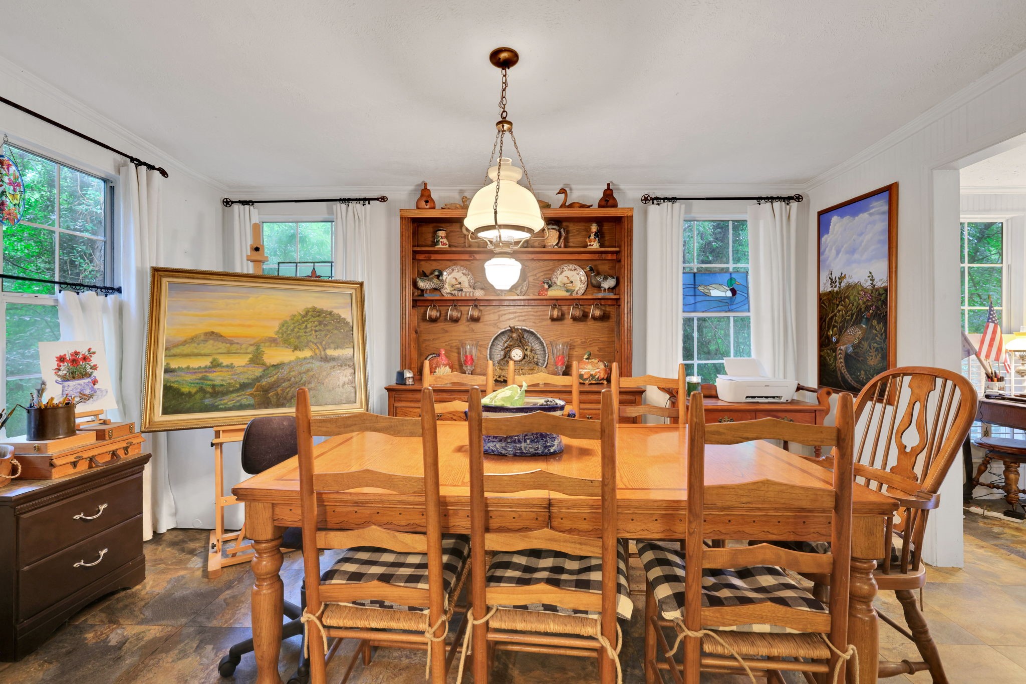 300 Timber Lane Coldspring, TX 77331 - Photo 15 of 43 This end of the addition serves as a beautiful dining room, perfect for seating the whole family