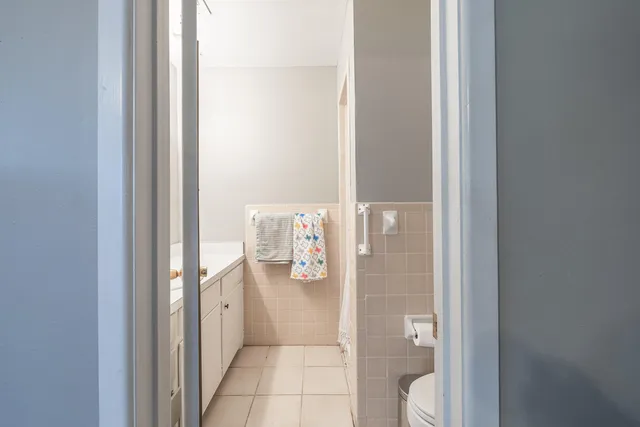 a view of a backyard with sitting area