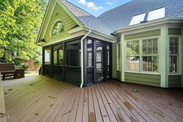 a view of outdoor space and deck