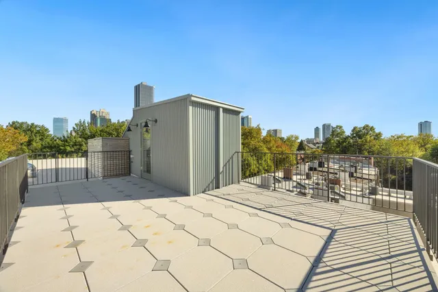 a view of a terrace with furniture