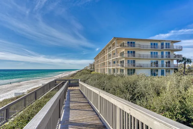 a view of a building from a balcony