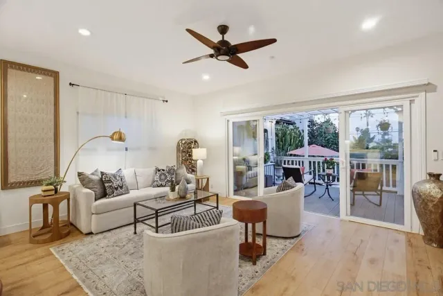 a view of a chairs and table in the patio