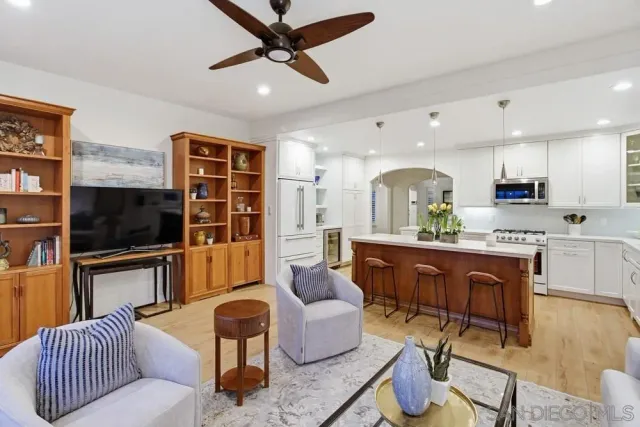 a view of a chairs and tables in the patio