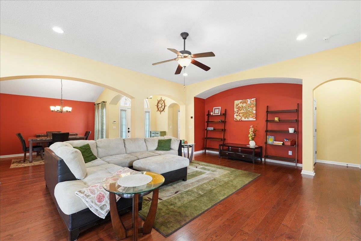 880 East Red House Branch Road St. Augustine, FL 32084 - Photo 8 of 65 a living room with furniture and wooden floor