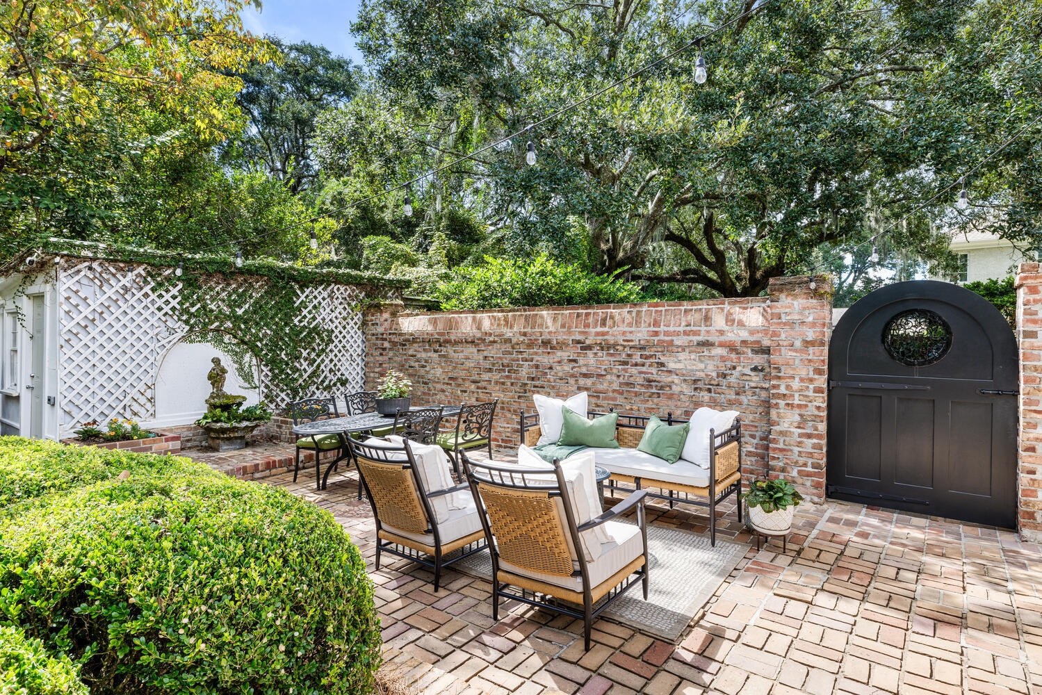9 Guerard Road Charleston, SC 29407 - Photo 6 of 75 Original Brick Wall in Courtyard