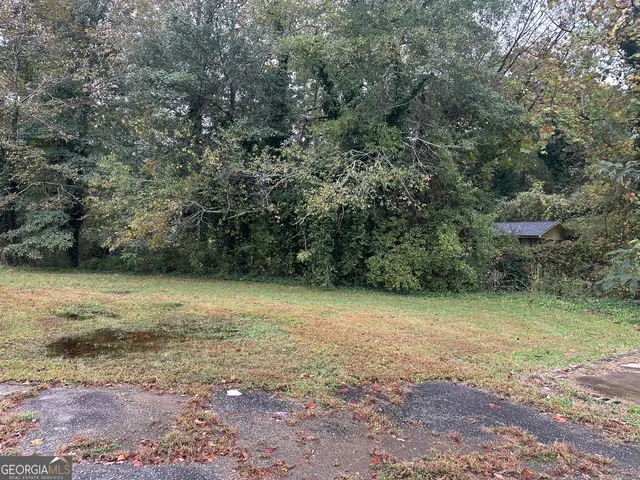 a view of a yard with a trees