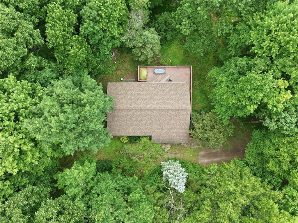 520 Highland Hill Road Jim Thorpe, PA 18235 - Photo 73 of 83 An aerial perspective reveals a secluded residence nestled amidst a vibrant canopy of mature trees.