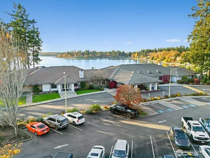 an outdoor space with patio