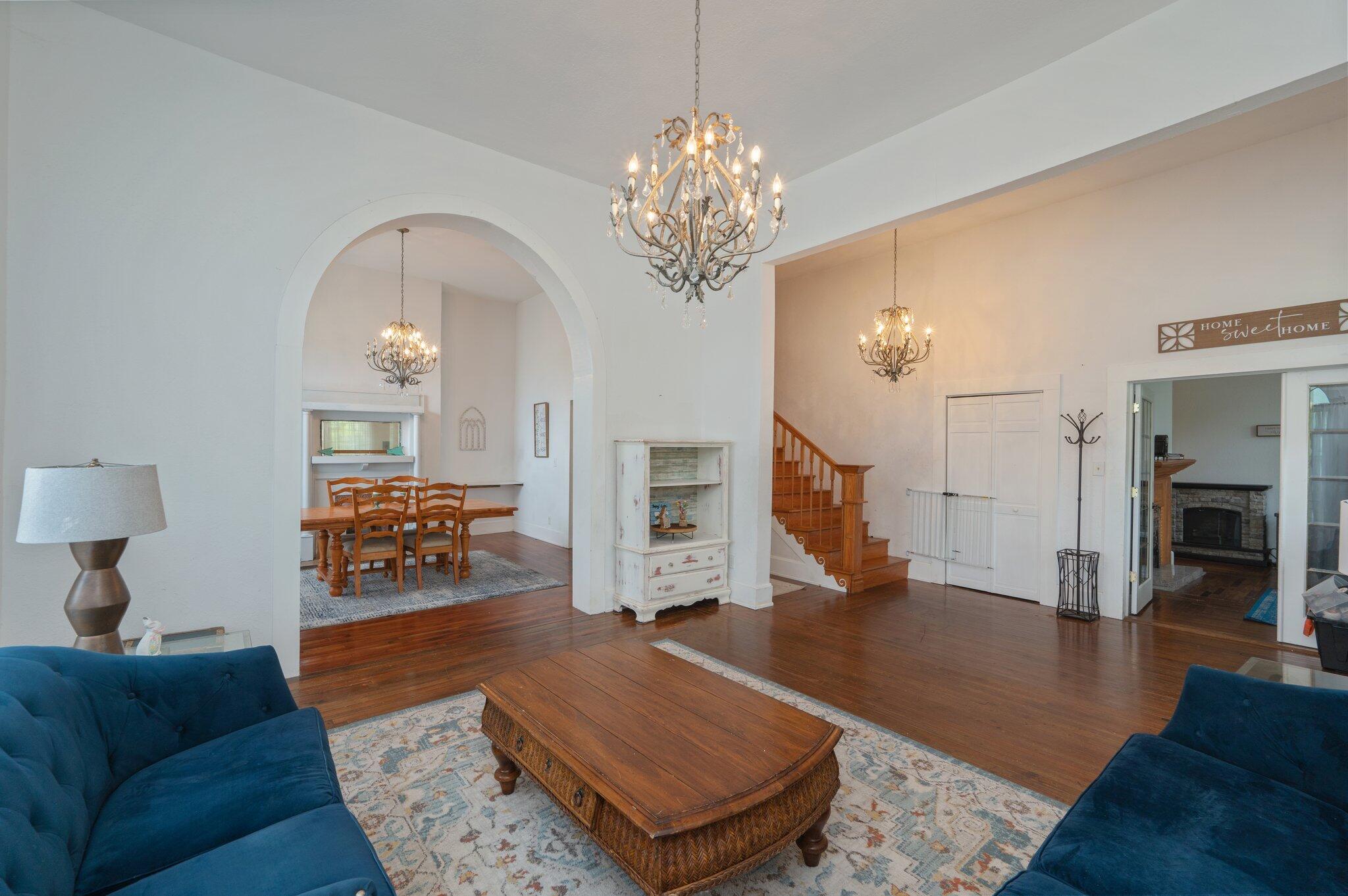 938 5th Street Florala, AL 36442 - Photo 18 of 65 a living room with furniture and a chandelier