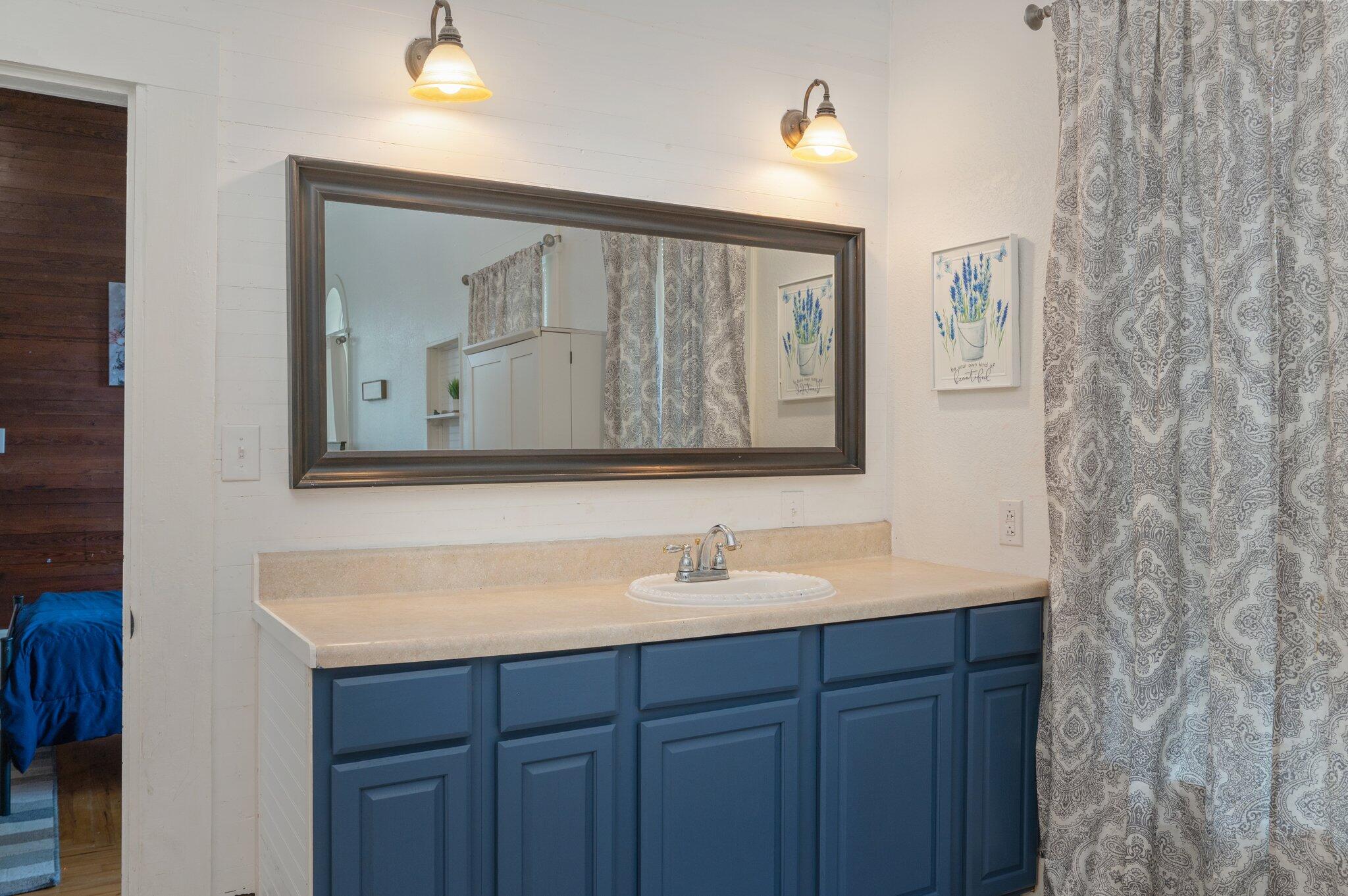 938 5th Street Florala, AL 36442 - Photo 22 of 65 a bathroom with a sink and a mirror