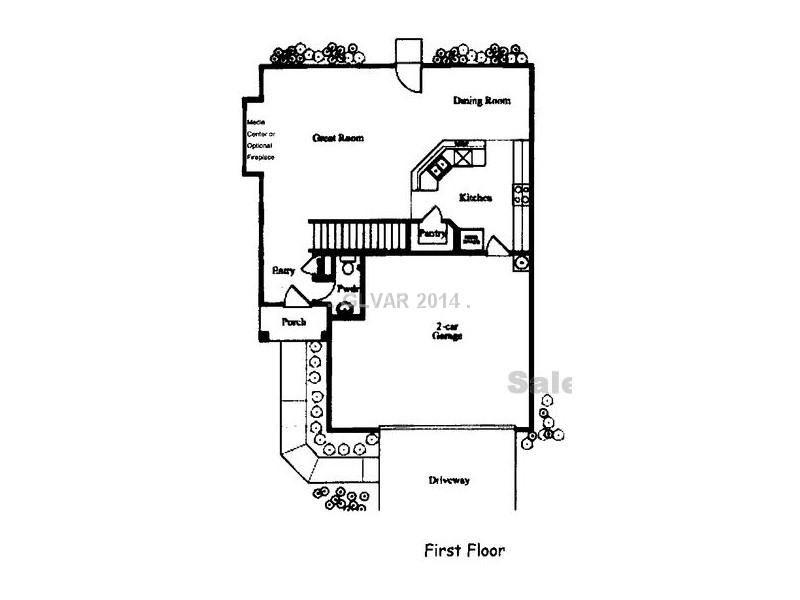 353 Foster Springs Road Las Vegas, NV 89148 - Photo 34 of 35 1st Floor Plan.