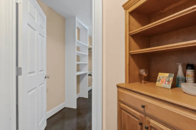 a view of balcony with furniture