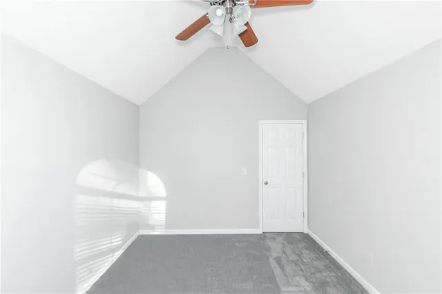 a view of a room with a window