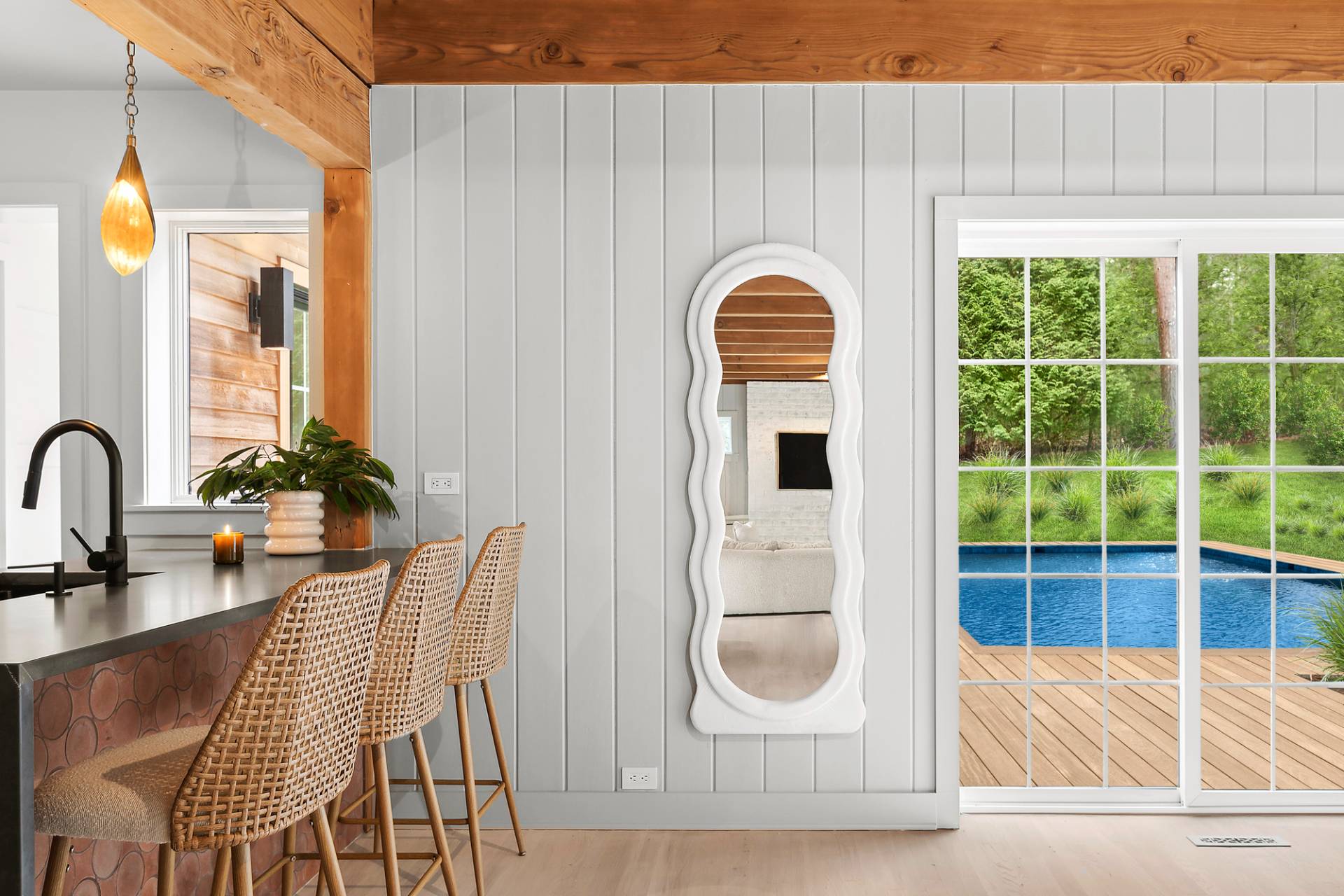 5 Phoebe Scoys Road East Hampton, NY 11937 - Photo 19 of 43 a view of a dining room with furniture window and outside view