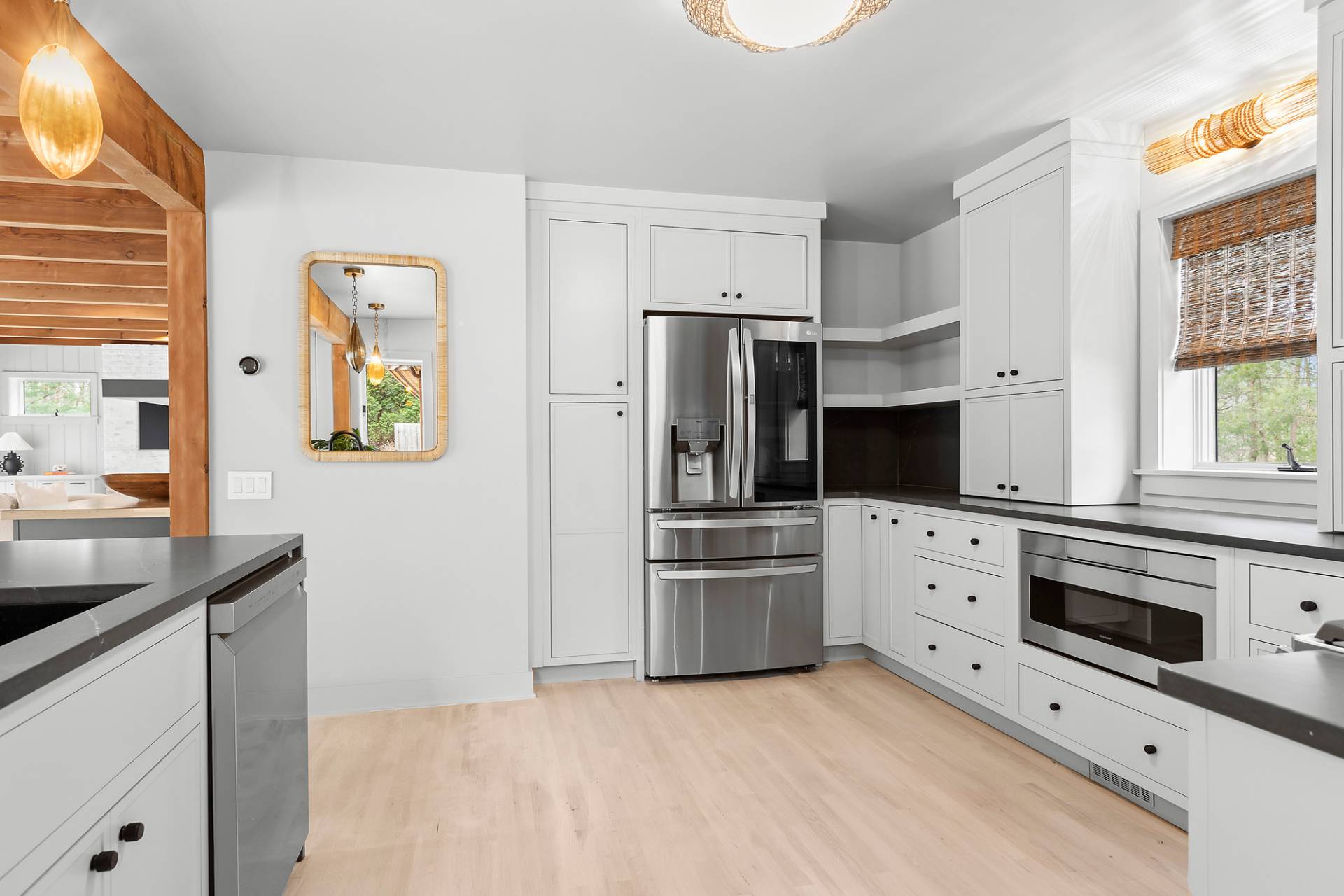 5 Phoebe Scoys Road East Hampton, NY 11937 - Photo 26 of 43 a kitchen with stainless steel appliances a stove a refrigerator and a sink