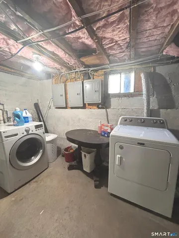 a front view of a house with a space