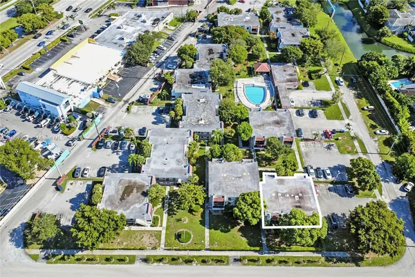 an aerial view of multiple house