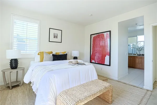 a view of balcony with wooden floor