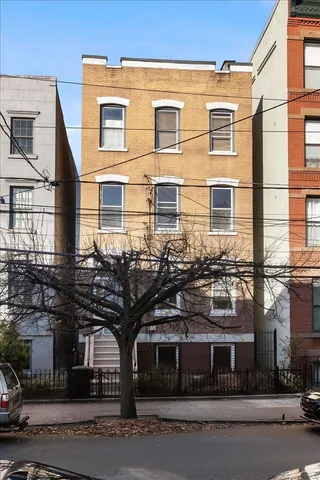 a front view of a building